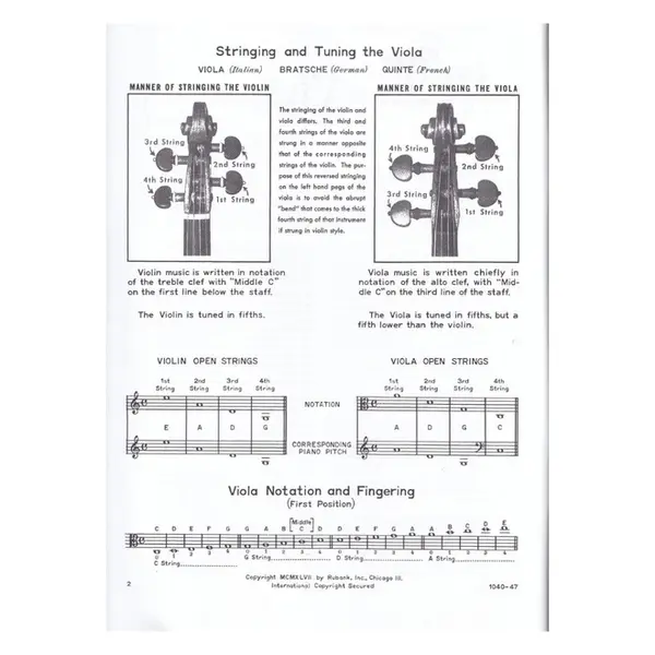 From Violin to Viola - a transitional method