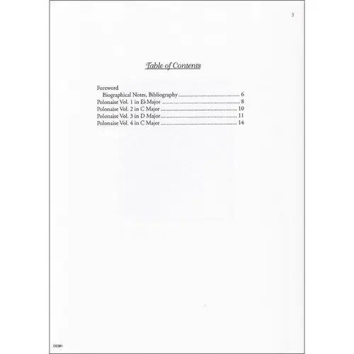 Quatre Polonaises Pour Le Pianoforte