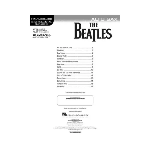 The Beatles - Instrumental Play-Along Sax Alto