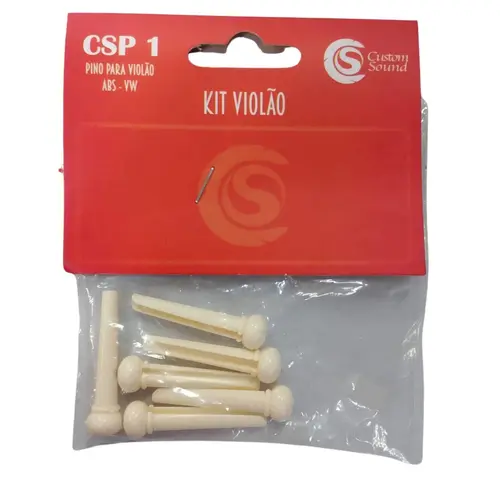 Pino para cavalete de violão aço cor creme Custom (6 unidades)