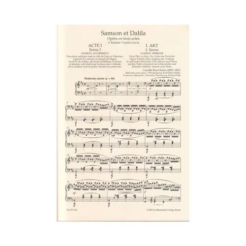 Samson et Dalila - vocal score
