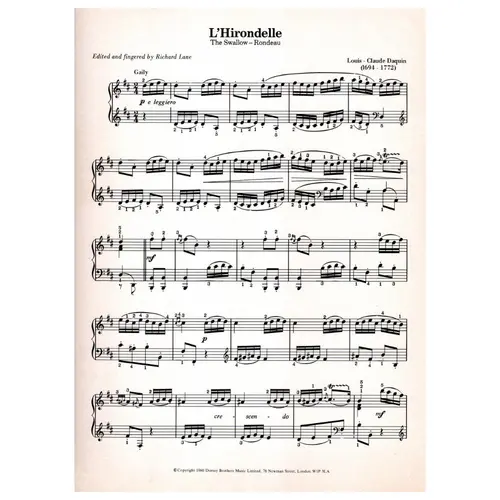 L'Hirondelle - The Swallow - Rondeau
