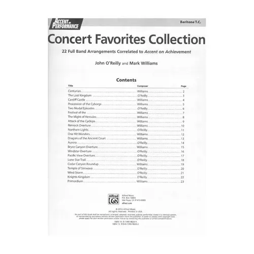Accent on Performance Concert Favorites Collection