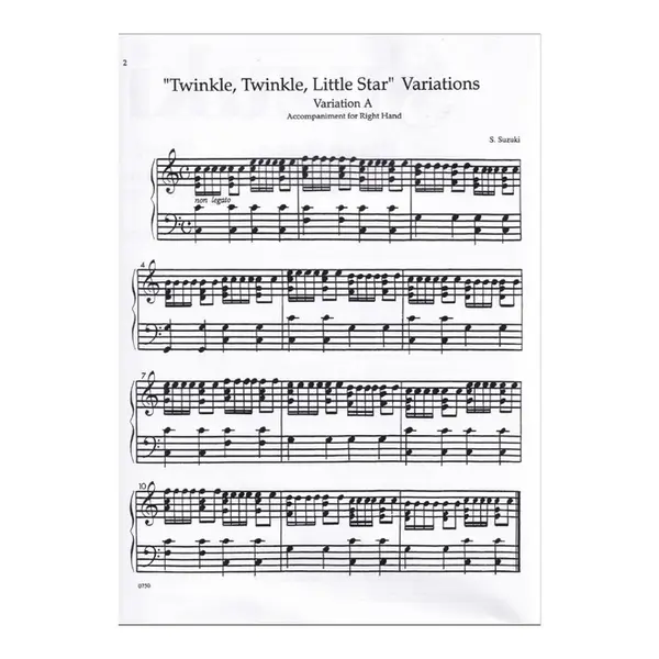 Suzuki Piano Ensemble Music Vol.1 for Piano Duo - second piano