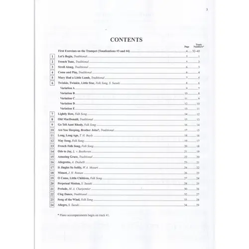 Suzuki Trumpet School Vol.1 - Accompaniment piano