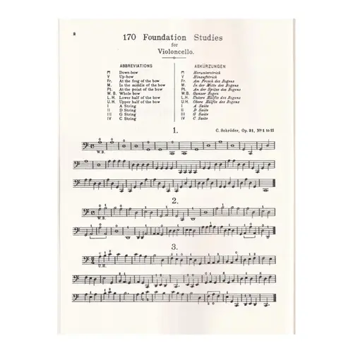 170 Foundation Studies for Violoncello: Vol. 1