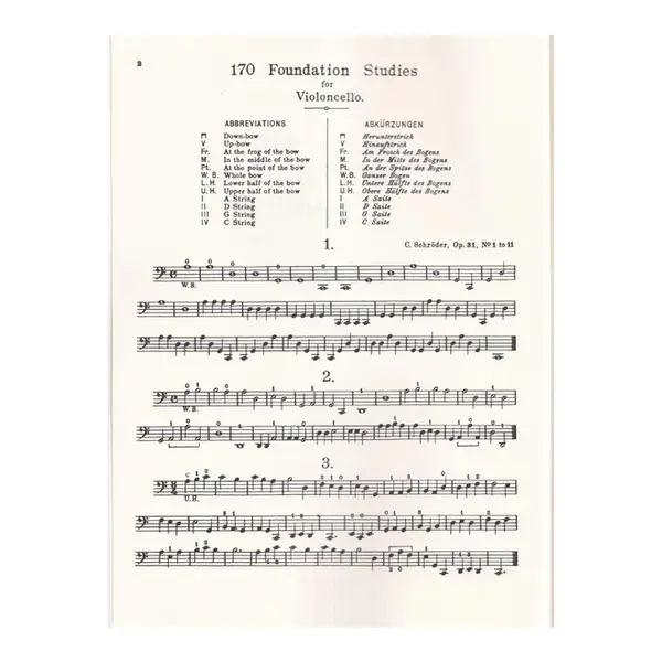 170 Foundation Studies for Violoncello: Vol. 1