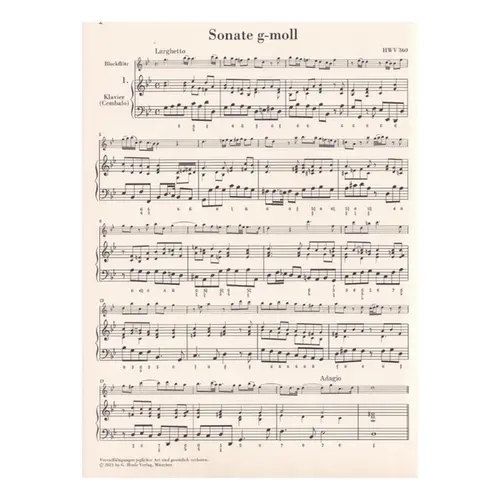 Six Recorder Sonatas