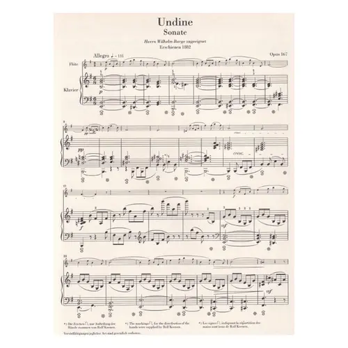 Undine - Sonata for Piano and Flute op.167