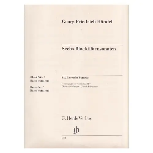 Six Recorder Sonatas