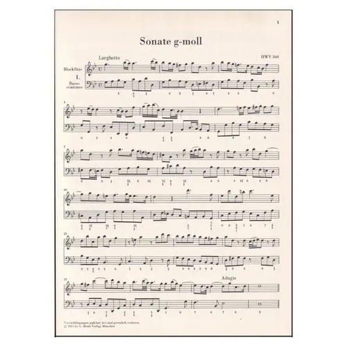 Six Recorder Sonatas