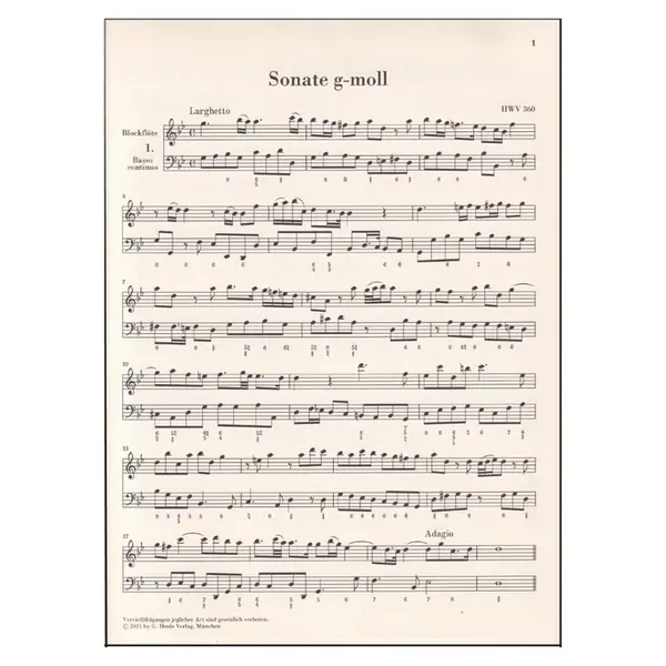 Six Recorder Sonatas