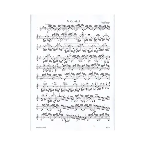 24 capricci per violino solo Op.1