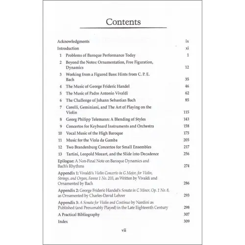 Baroque Music: A Practical Guide for the Performer