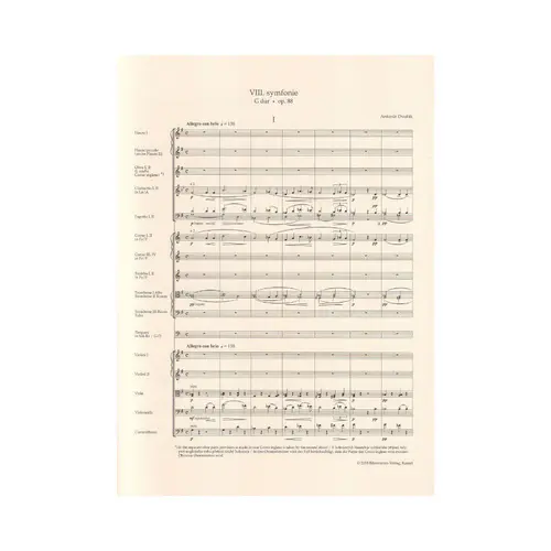 Symphony no. 8 in G major op. 88 - study score