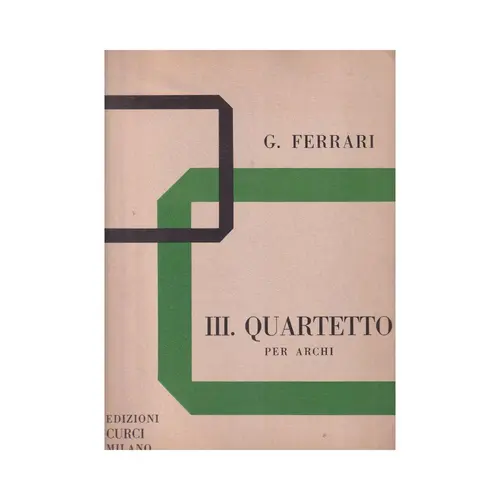 III. Quartetto per Archi