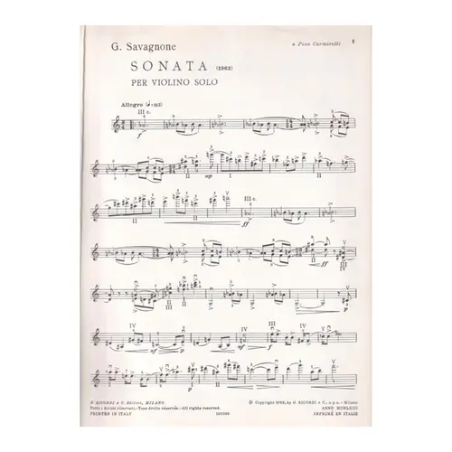 Sonata per Violino Solo