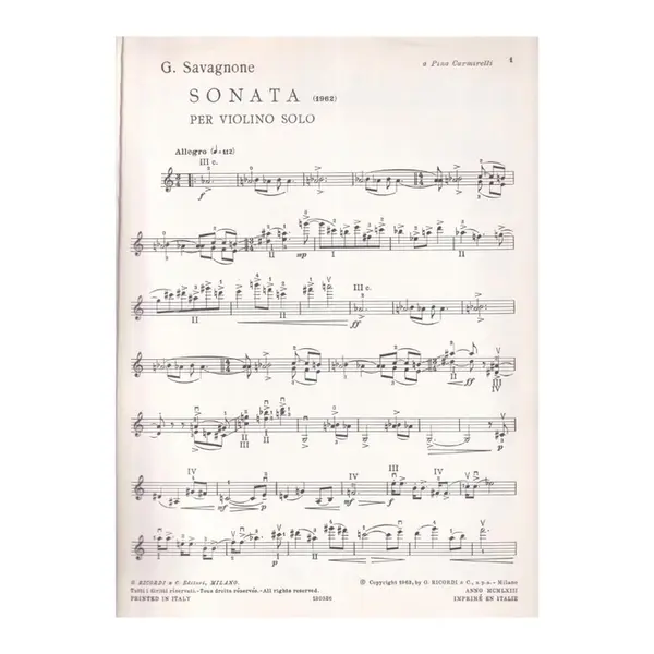 Sonata per Violino Solo