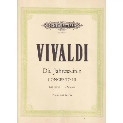 Die Jahreszeiten - Concerto III - Der Herbst