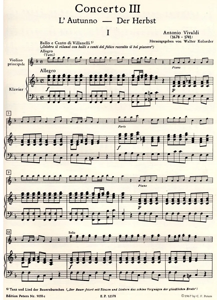 Die Jahreszeiten - Concerto III - Der Herbst