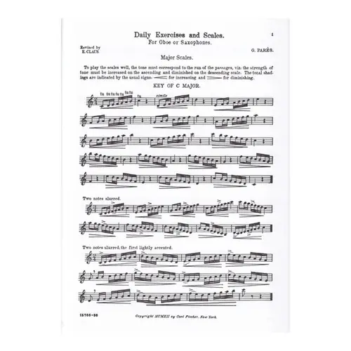 Daily Exercises And Scales For Oboe
