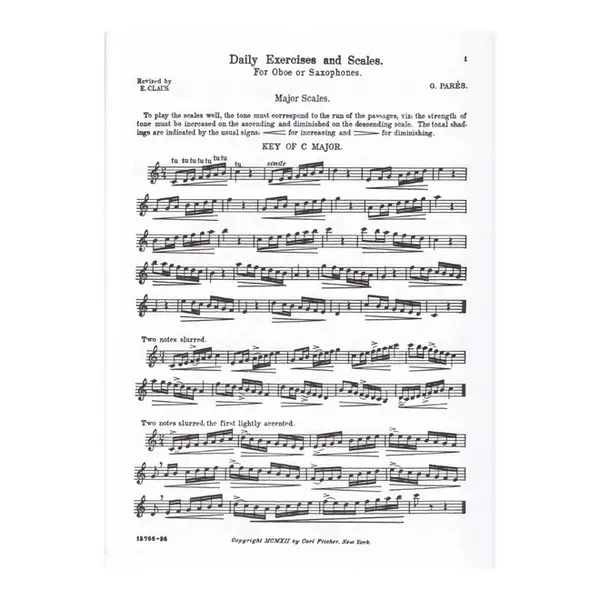 Daily Exercises And Scales For Oboe