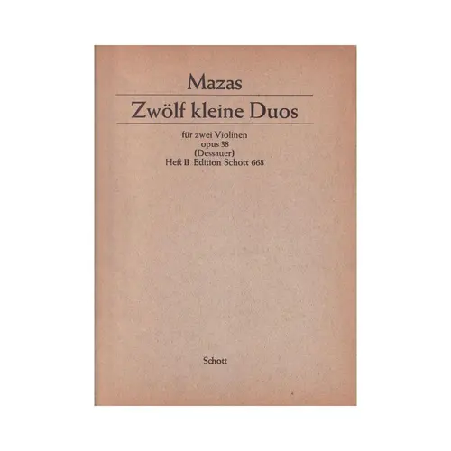 Zwolf Kleine Duos - Op.38 - Vol.2