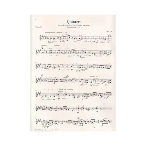 Clarinet Quintet In A Major Op.146