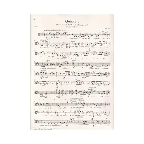 Clarinet Quintet In A Major Op.146