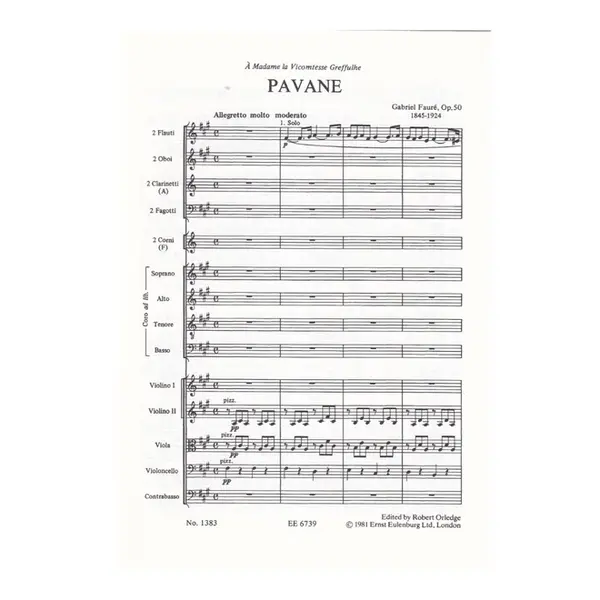 Pavane, Op. 50 - Study Score