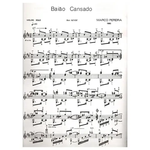 Baião Cansado para Violão solo