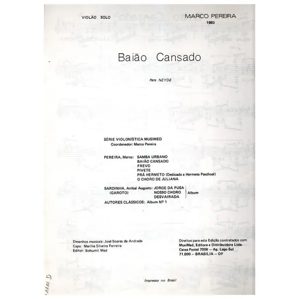 Baião Cansado para Violão solo