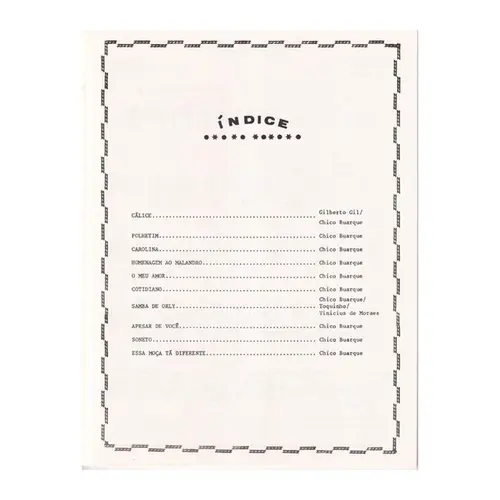 Álbum para Violão N.02 - Chico Buarque