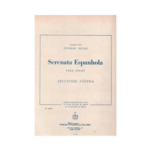 Serenata Espanhola  para piano (Edição Antiga)