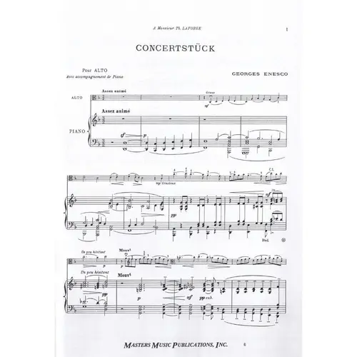 Concertstuck For Viola And Piano