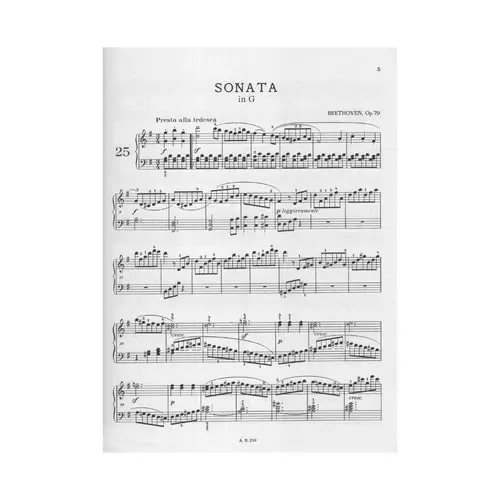 Sonata N.25 G Major - Op.79