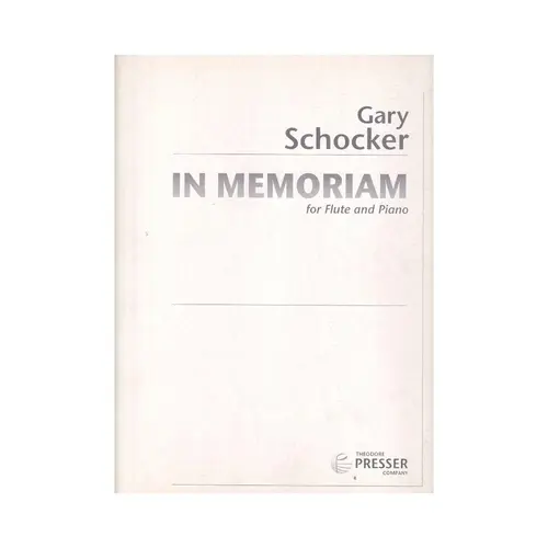 In Memoriam For Flute And Piano