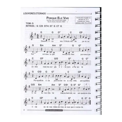 Louvores Eternos Song Book Vol.1