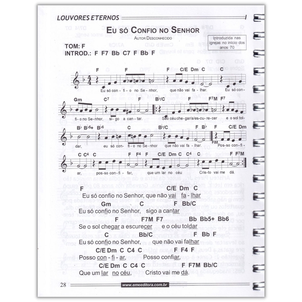 Louvores Eternos Song Book Vol.1 - Louvores Eternos Song Book Vol.1 - Eme  Editora