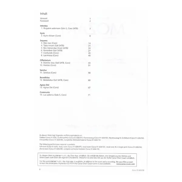 Requiem KV 626  - Vocal Score