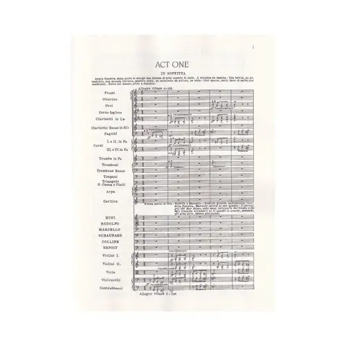 La Boheme in full score
