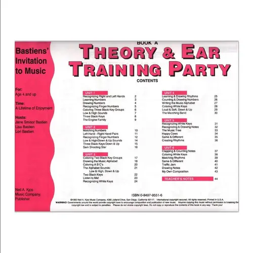 Theory And Ear Training Party - Book A
