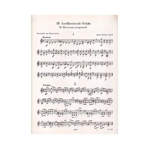 18 Fortschreitende Stucke - Progressive Pieces op.51
