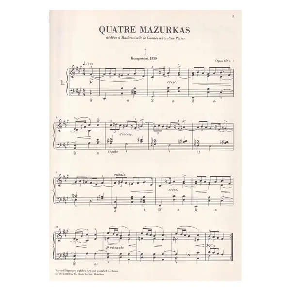 Mazurken  - Urtext