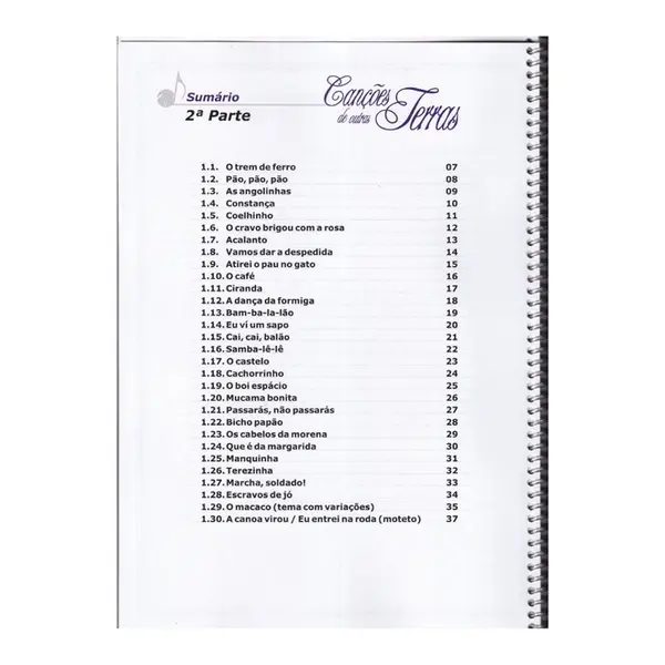 Canções De Nossa E Outras Terras - Cancioneiro Folclórico para Piano Solo