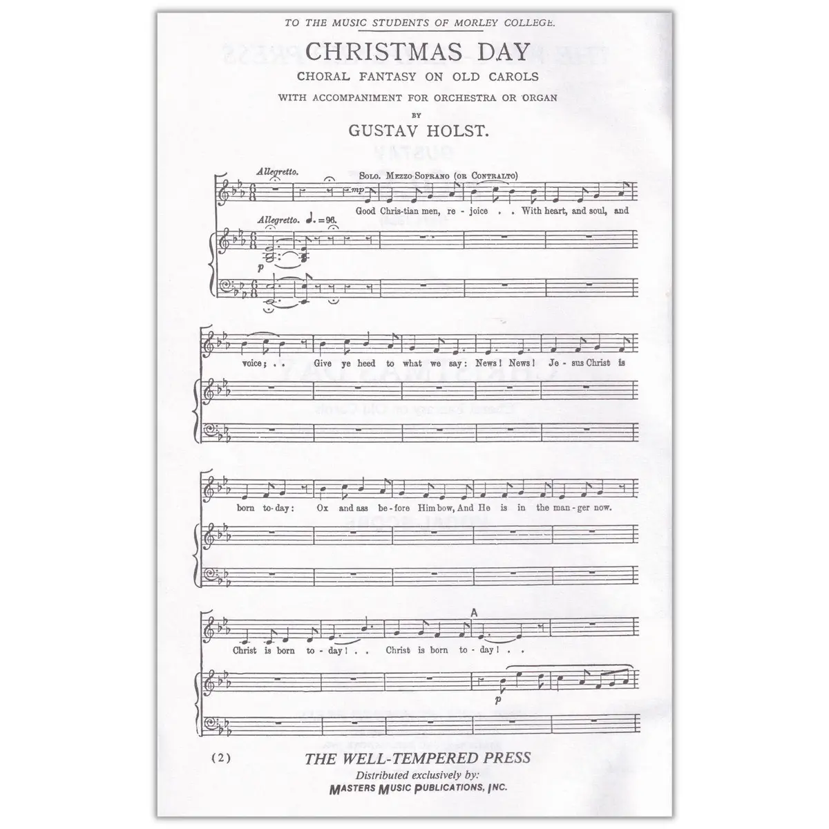 Christmas Day - Vocal Score