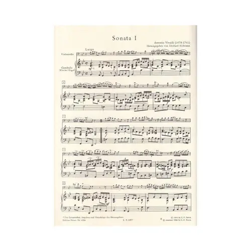 6 Sonaten - Rv 40, 41, 43, 45-47  (Cello)