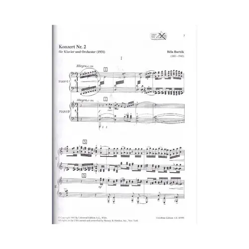 Konzert Nr.2 Fur Klavier Und Orchester - 2 klaviere zu 4 handen