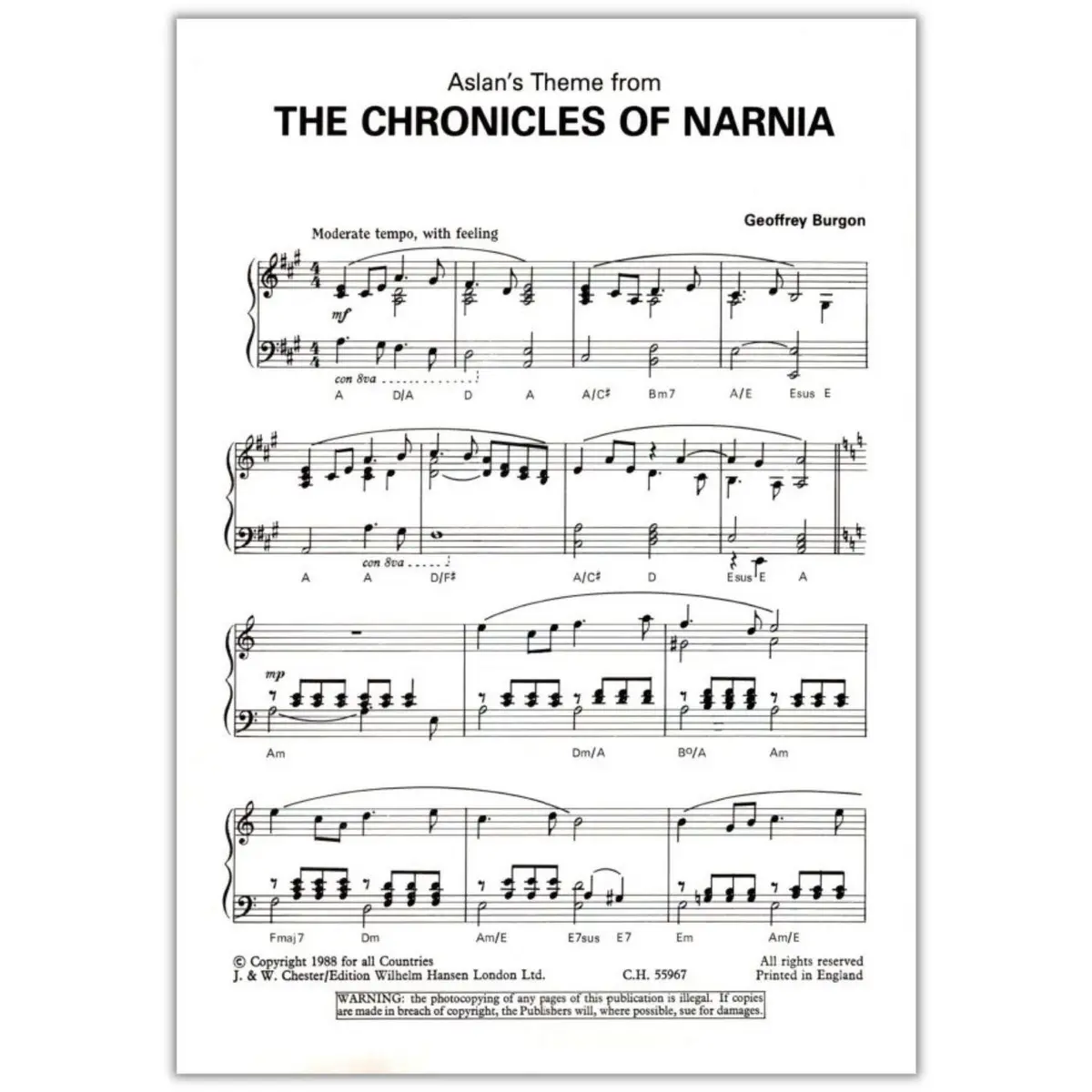 The Chronicles Of Narnia  - Aslan´S Theme