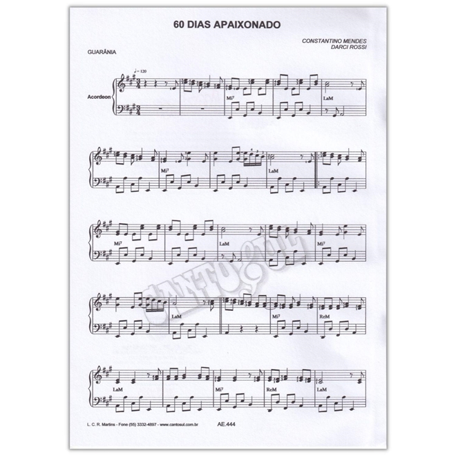 60 Dias Apaixonados Sheet music for Piano (Solo)